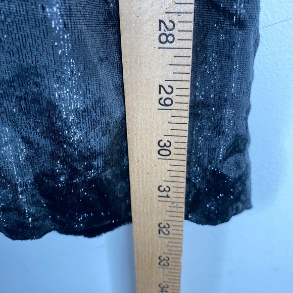 NWT Frame Velvet Dress 2 Mini Wrap Long Sleeve Black Sparkle Whimsigoth Mobwife - Picture 9 of 11